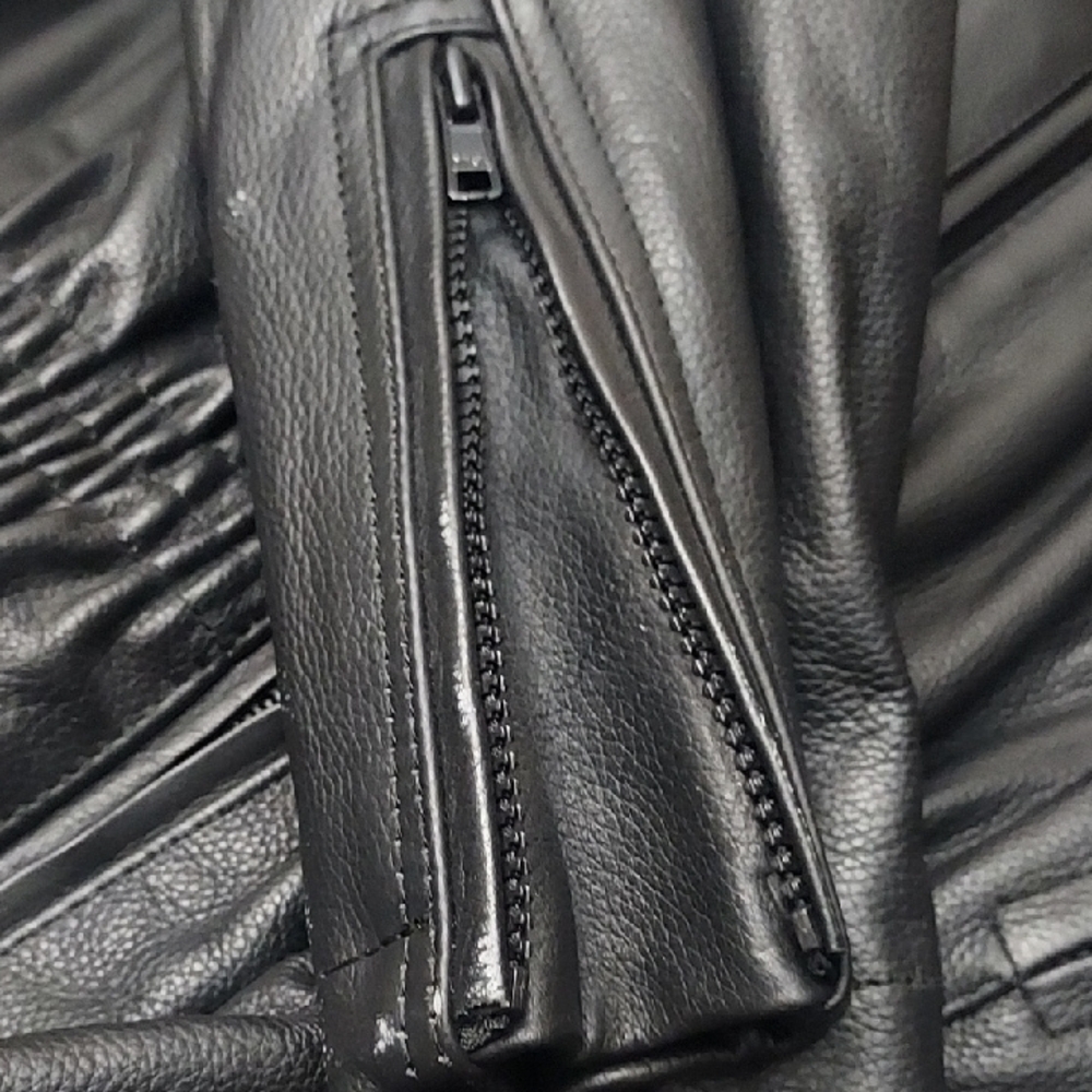 Black Leather Jacket Womens Size 4XL - Picture 4 of 15